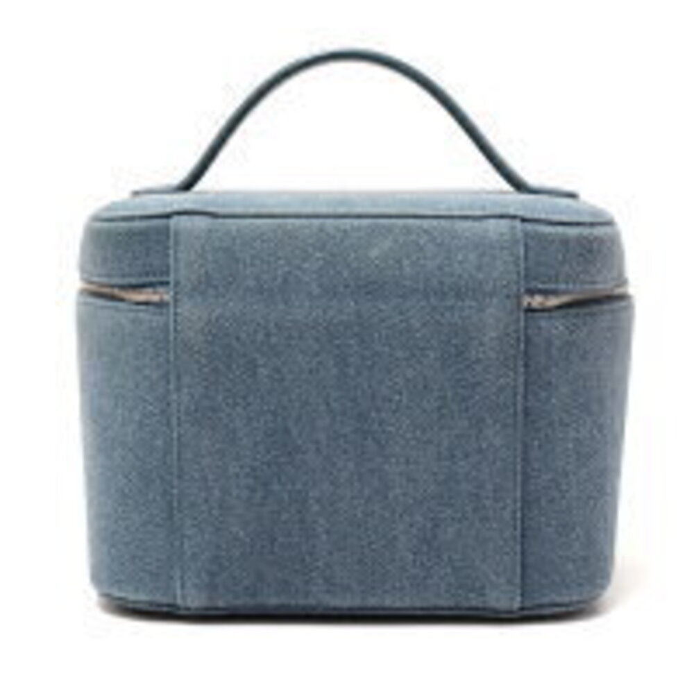 Chanel Deauville Vanity Bag Pouch Denim Sequins Blue - Picture 2 of 7